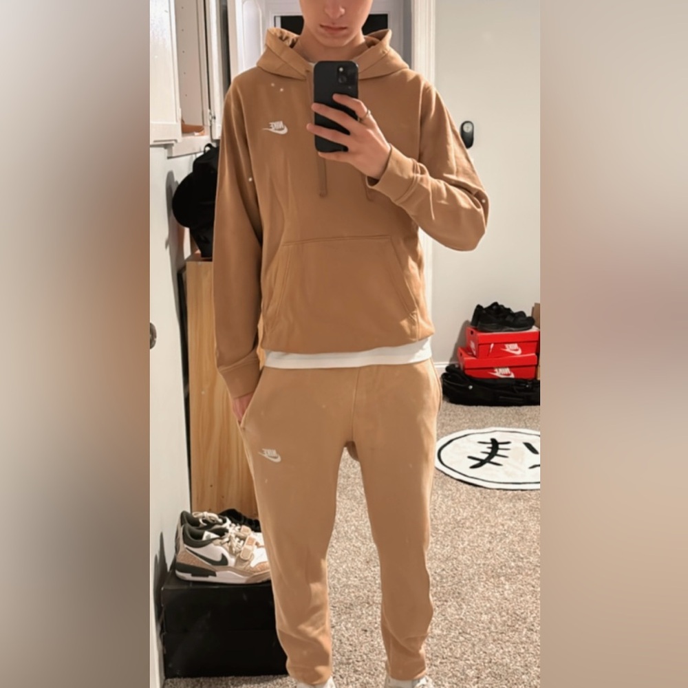 Nike Camel Hoodie and Joggers Set